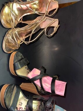 Brash Strappy Heel Sandals - 2 pairs